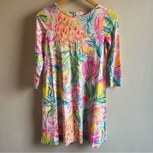 Lilly Pulitzer Pink Yellow and Blue Floral Top